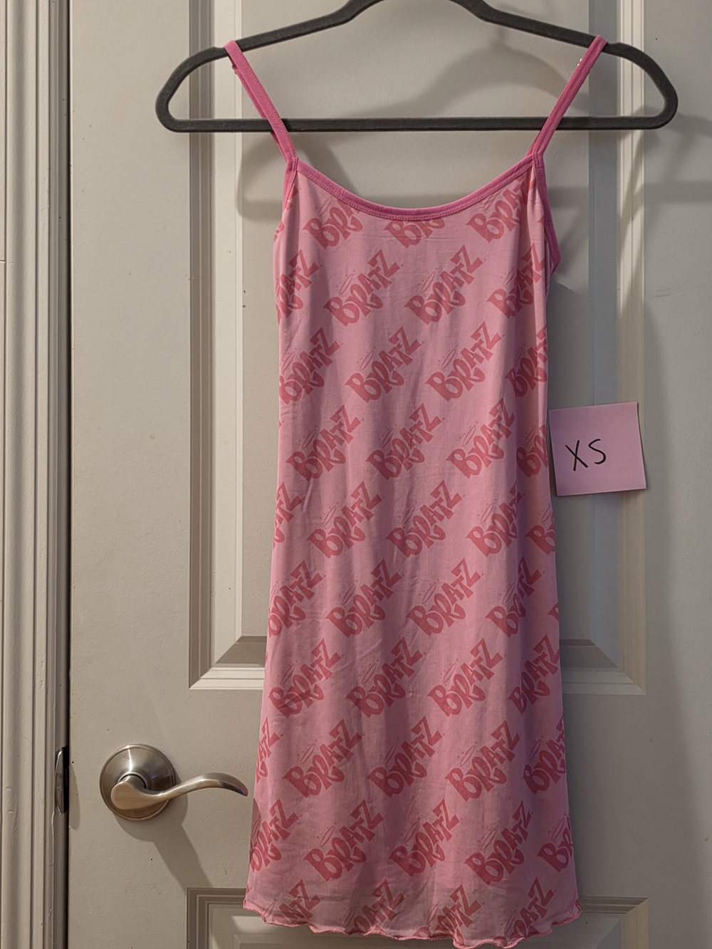 Dolls Kill Pink Bratz Logo Slip Dress